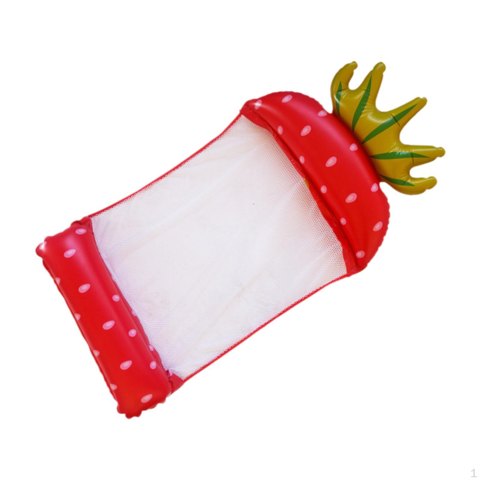 

Надувной Пляжный Матрас Гамак для Отдыха на Воде Веселый для Отпуска Релаксации Пляжа Озера Strawberry