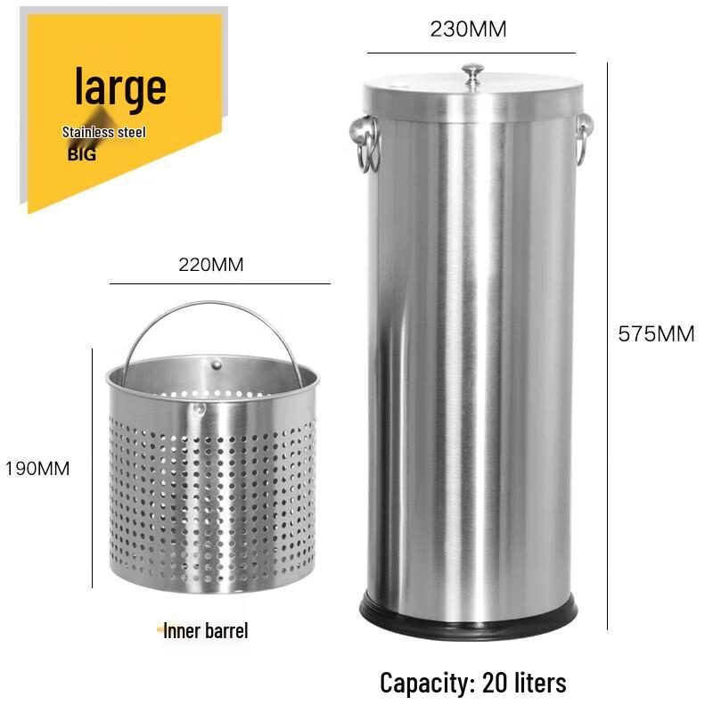 HUIHUADU Stainless Steel Tea Dregs & Waste Water Drainage Bucket