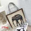Embroidered Owl Bag With Canvas Material For Casual Daily Use