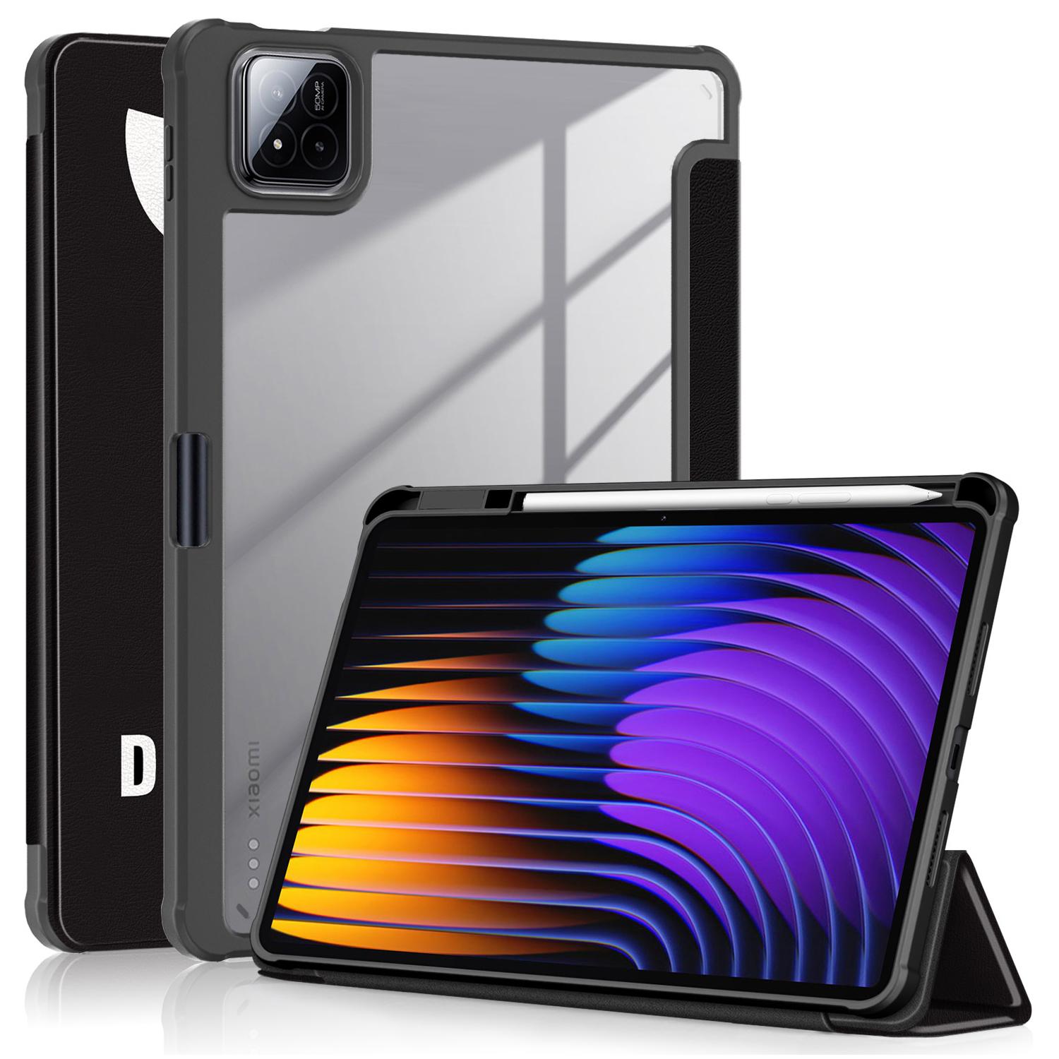 

Чехол для Xiaomi Pad 7 Pro/Pad 7, трехскладная подставка, печать с узором, ПУ кожа, прозрачная задняя крышка C