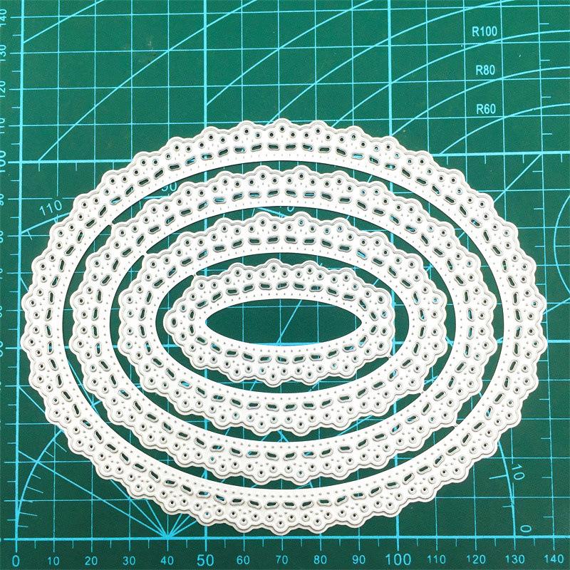 Layered Frame Cutting Dies Set – Rectangle, Square, Circle, Oval, Heart & Star Metal Dies for Card Making, Scrapbooking & Paper Crafts