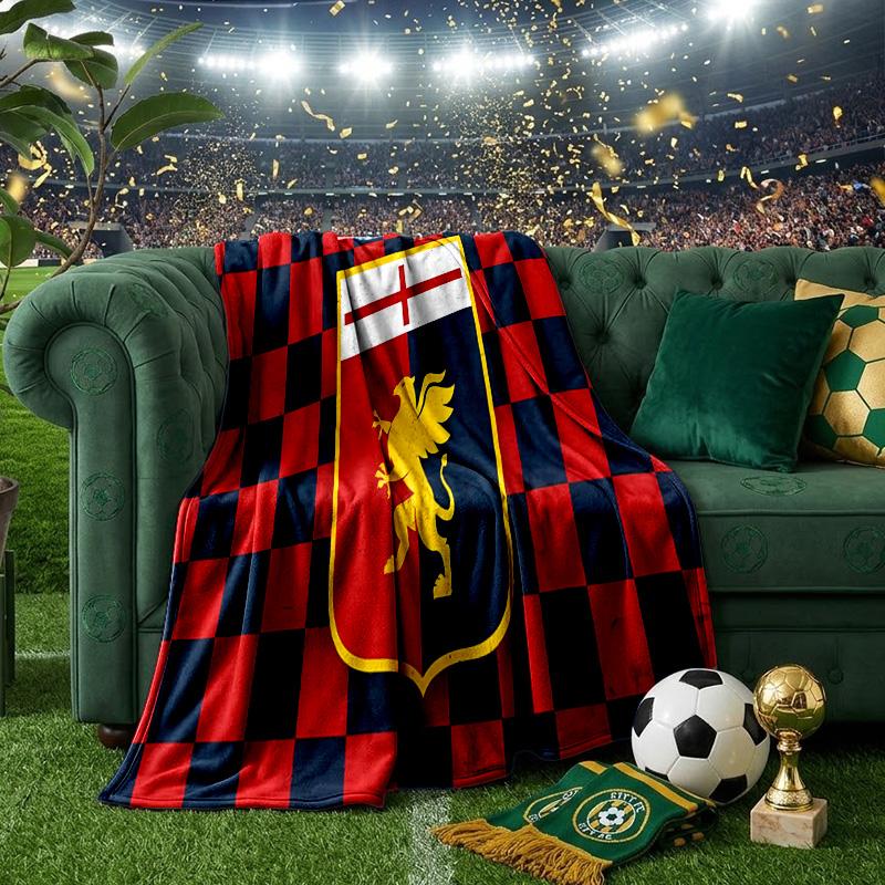Löwen Schild Genua Decken Flanelldecken Plüsch für Sofa Bett Geschenke für Männer Frauen Reise Picknickdecke Weihnachts-Fan-Geschenke