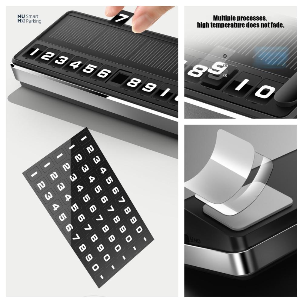 Accesorii Auto Placă de Înmatriculare Solară cu Număr de Telefon Card de Parcare Temporară Luminoasă Iluminare LED Plăci Ascunse