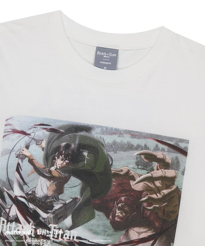 MAHAGRID [Attack On Titan] Levi Scene Tee White(Mg2Gmmt500T)