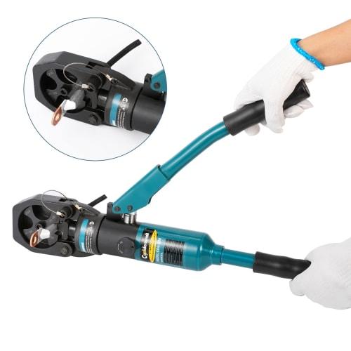 CGOLDENWALL Hydraulic Crimping Pliers, Manual Hydraulic Crimping Tool for Copper Wire, 16-150mm?, for Bare Crimp Terminals and PB Sleeves (KDG-150 (16