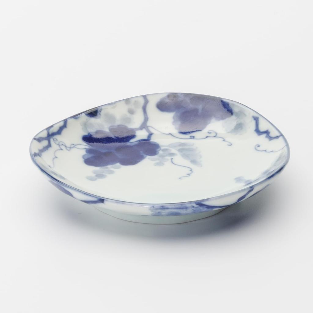 Mino Ware Dinnerware Set of Including a Small a Small and a Soy Sauce Approximately 12cm In Microwave and Dishwasher Made In Product 564600 "Indigo