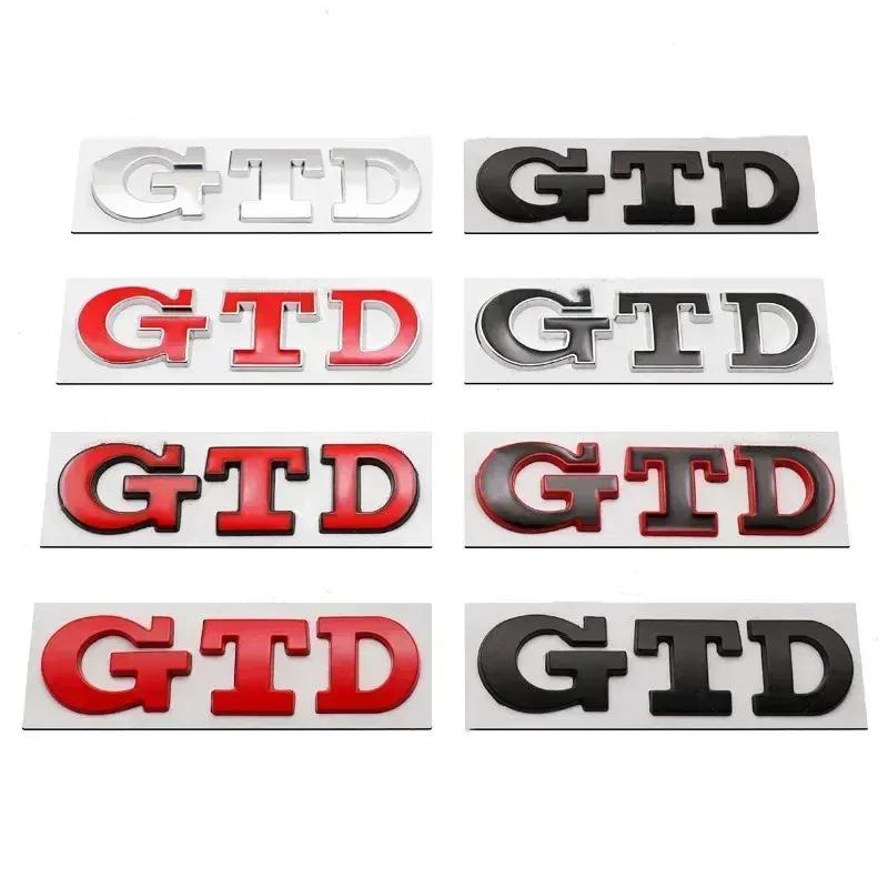 3D Metal Car Front Grill GTD Logo Rear Trunk Sticker Emblem Badge For Volkswagen VW Golf 4 5 6 7 7 MK4 MK5 MK6 MK7 MK8