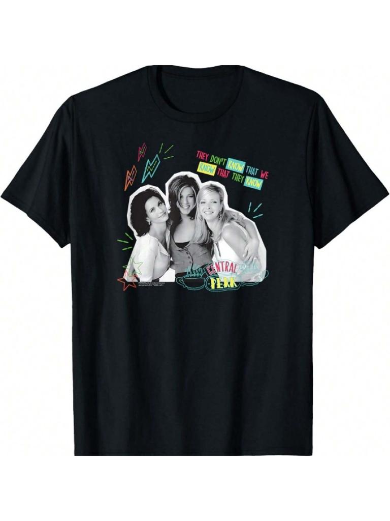 Friends Monica Rachel & Phoebe Scrapbook Doodles TV Show T-Shirt