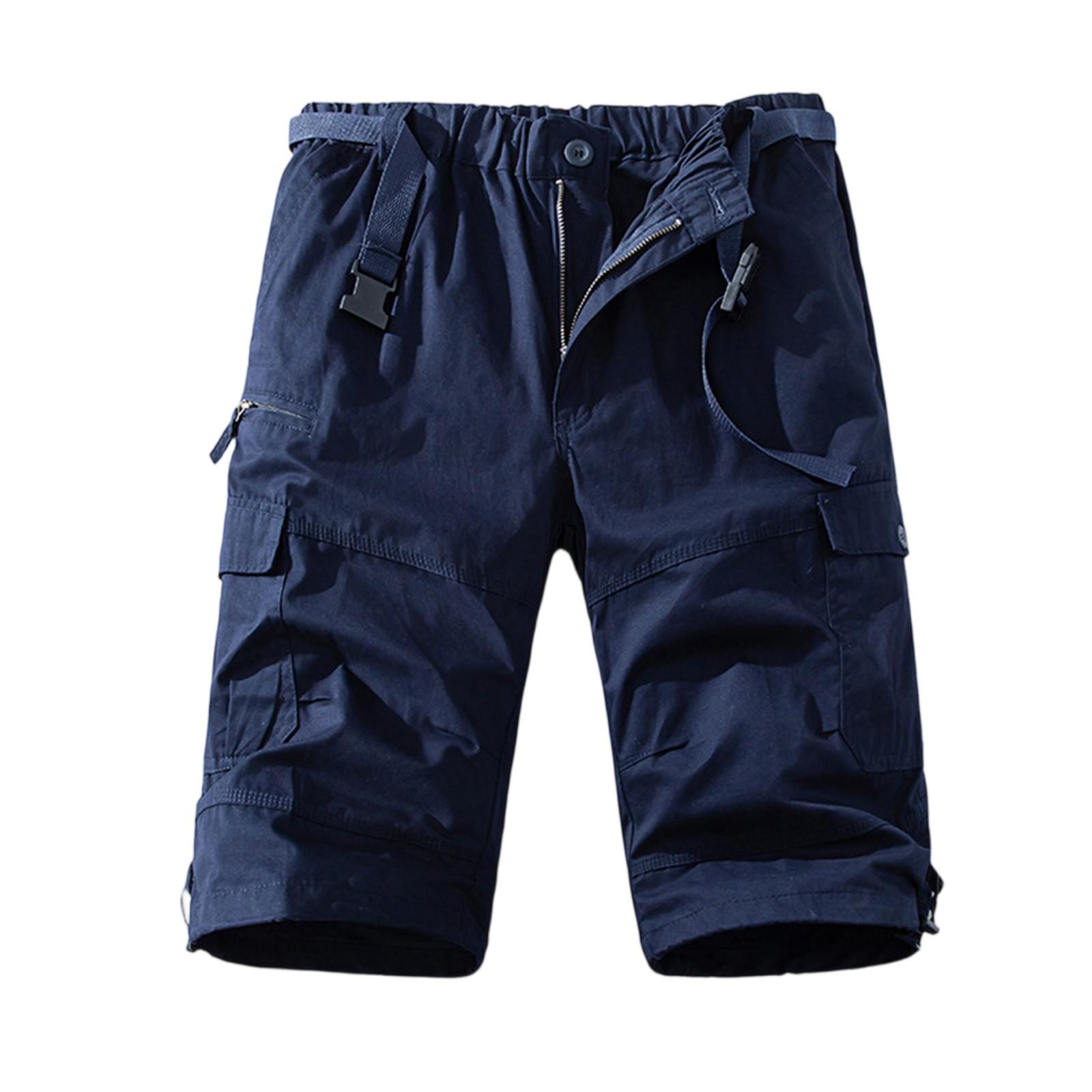 

Men s Outdoor Sports Multi-pocket Work Shorts XXXXL Темно-синій