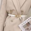 Elegant Womens Versatile Pu Belt Featuring Smooth Buckle Design For Chic Dress Pairings
