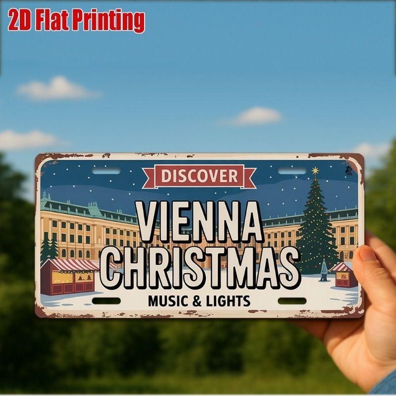 Motorcycle Souvenir License Plate, Metal Auto Wall Decor 15x30cm