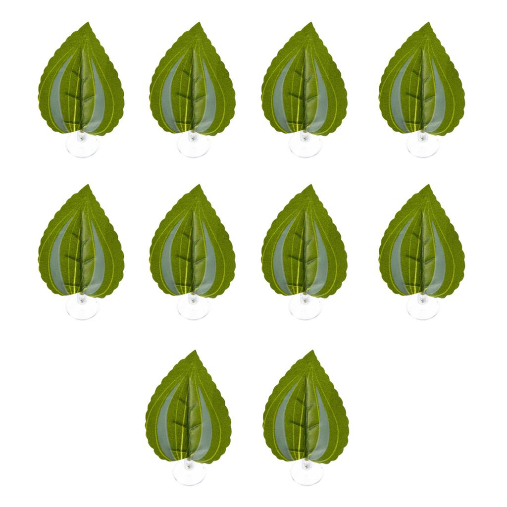 Artificial Leaves Decorative Plant with Suction Cup Colorful Leaf Decors for Fish Tanks Ornaments Plant for Terrarium