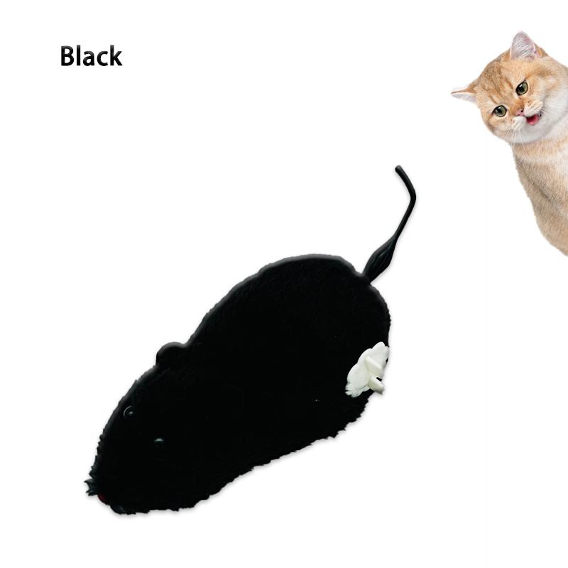 

Clockwork Simulation Mouse Funny Interactive Kids Toy Pet Dog Cat Toys Teaser Prank Spoof Toy Simulated Furry Mice Birthday Gift чорний