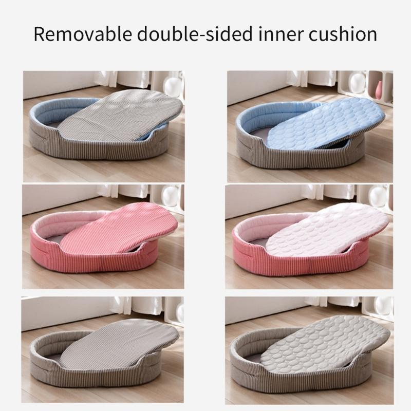 Pet Cooling Bed Summer Cats Bed Cats Dog Sleep Bed Indoor Sofa for Cats for Indoor Home & Travel Bed