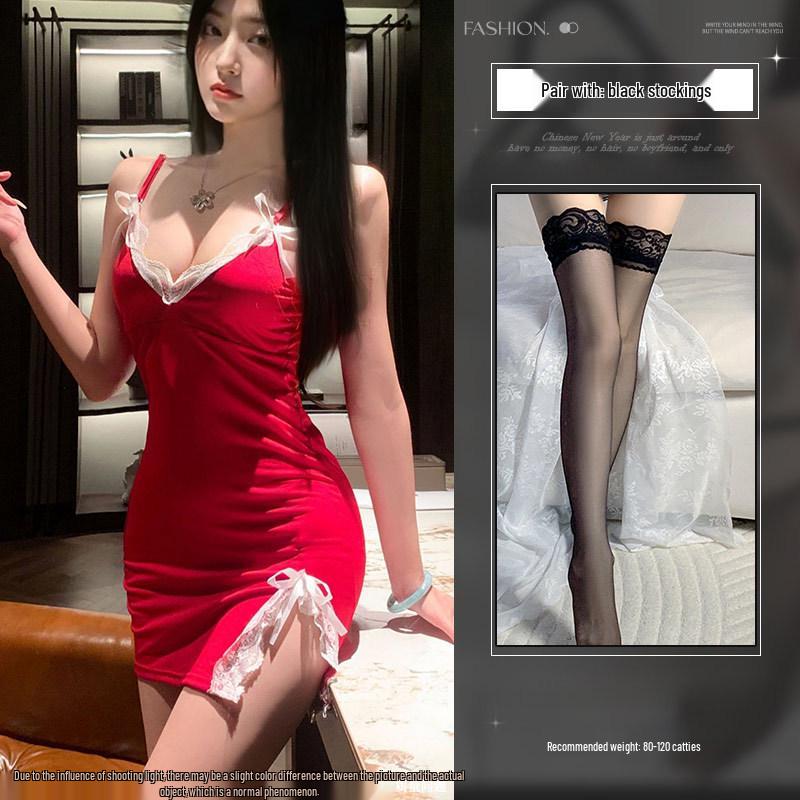 Chemise da notte estiva con bretelline in pizzo: Sexy Carino Stile Slim da Donna con Imbottitura Regolabile