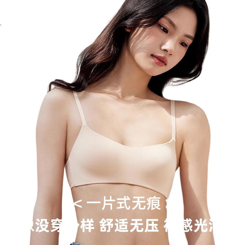 XUEXIMAN Seamless One-Piece Bra for Women, Invisible Wireless Breathable Bra, Comfortable Brassiere for Small Breasts, Prevents Sagging
