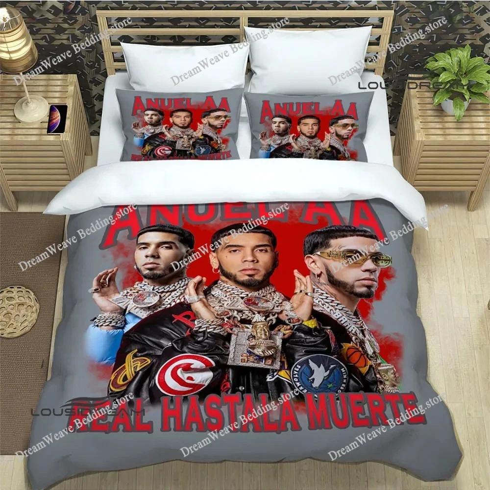 Rapper Anuel AA Printed Bedding Sets Exquisite Bed Supplies Set Duvet Cover Bed Comforter Set Bedding Set Luxury Birthday Gift96