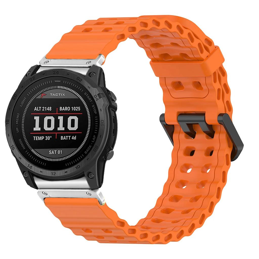 26mm Strap For Garmin Fenix 8 51mm Sport Silicone Wristband for Garmin Fenix 7XPro Instinst 3 Instinct 2X Solar Enduro 3 2 Band