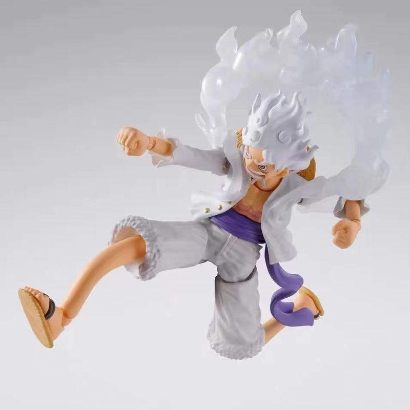 New Thief King D Luffy Gear 5 Sun God Carney Interchangeable Face Super Movable Action Doll Multi-Accessory Decorative Toy