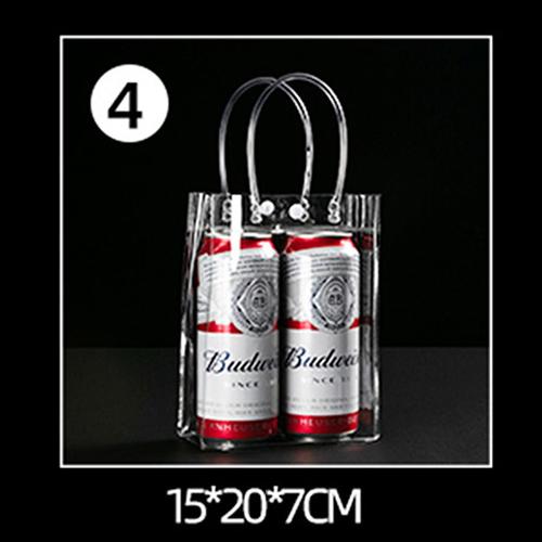 1PC Clear Tote Bag Transparent Shopping Bags Shoulder Handbag PVC Waterproof Storage Bag for Gift Cosmetic Plastic Bags 18 Sizes