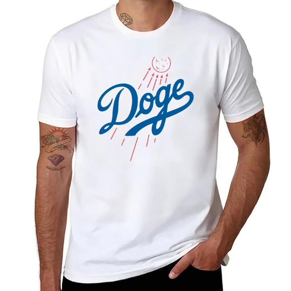 2026 New Dogecoin To The Moon Dodgers Doge Tshirt Summer Tops Sports Fans Animal Prinfor Boys Unisexs Clothes