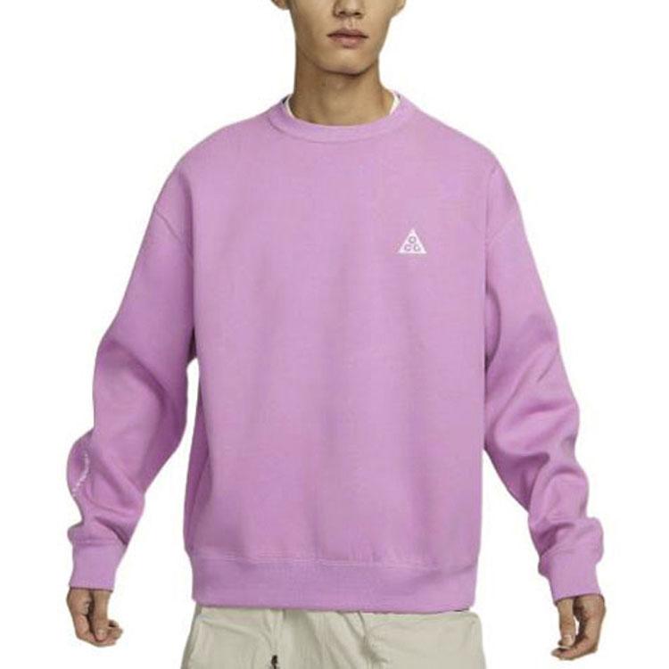Nike Felpa Girocollo ACG Therma-Fit con Logo Ricamato Unisex Top Viola DX9612-532