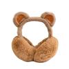Anti-Freeze Sequins Bear Ear Earmuffs Plush Winter Ear Muffs Cute Ear Cover  for Women Girls