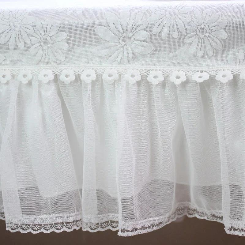 Korean Lace Tablecloth Garden Fresh Pink Bow Home Diningtable Cloth Rectangular European Wedding Decor Cloth Custom Chair Cover