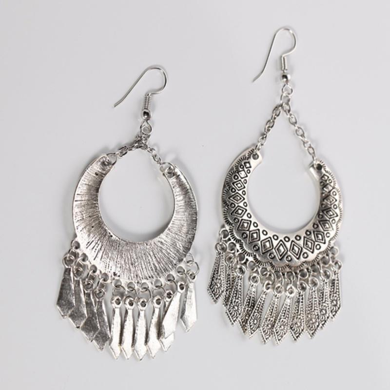 Bijoux Vintage Alliage Boucles d'Oreilles Pendantes Bohème Tibet Boucles d'Oreilles Accessoires Femmes