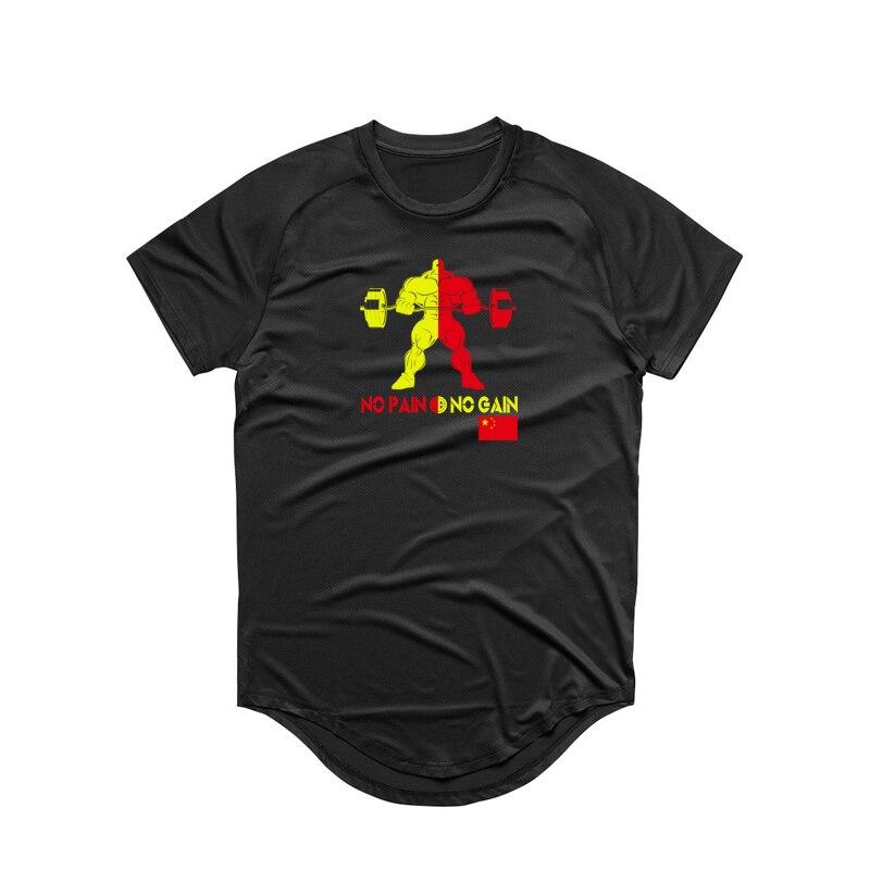 Muscleguys Tricou cu uscare rapidă Maraton în aer liber Mânecă scurtă Bărbați Poliester Fitness Sport Jumătate cu mânecă