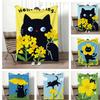 Classic Motif S-Spring Cat Black Cat Throw Lightweight 240g Flannel Blanket Soft Skin-friendly for Summer Cooling