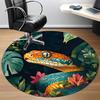 1pc Snake Jungle Office Round Area Rug, Indoor Mat Suitable For Office, Under Office Chairs Bedroom Living Room Home Decor, Room Deco