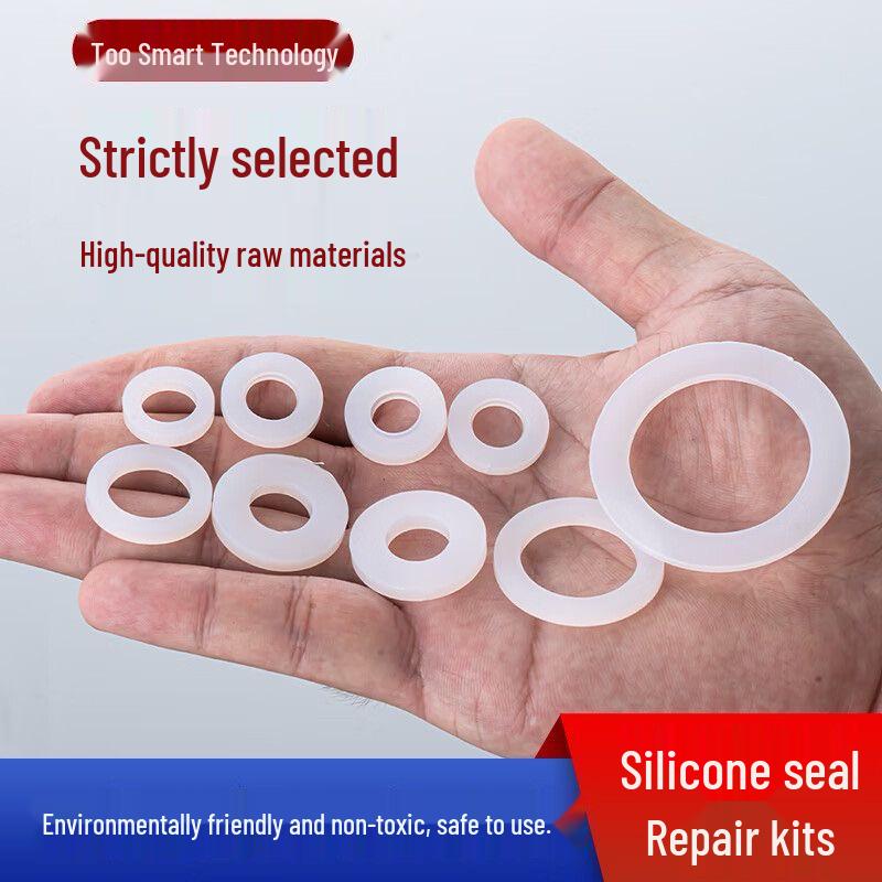 High-Temperature Resistant Silicone Gasket Washer for Faucet and Shower Hose Sealing.