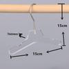 Transparent Acrylic Lingerie Hanger with S-Shaped Hook for Clothes, Fabrics, and Children's Wear.