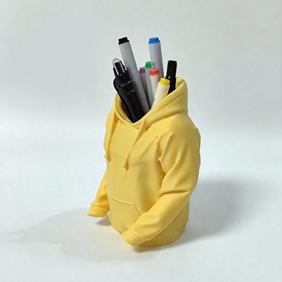 Suport de pixuri creativ Design unic de hanorac Organizator de birou imprimat 3D pentru pixuri, creioane, rigle, foarfece Depozitare spațioasă pe birou Birou, Școală