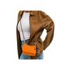 Coach Teri Shoulder Bag with Starfish Charm, Bright Orange Pebbled Leather Signature Canvas Trim Silver Hardware, Women's Daily Travel CBG79-SVY2H