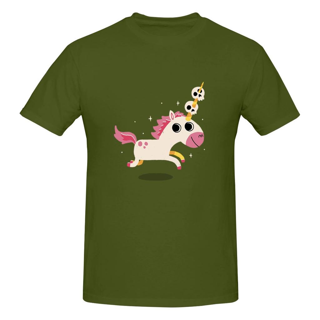 Unicorn Of Death Crew Neck Tshirt Urban Light Mature Quickdrying Tees