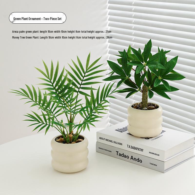 Nordic Indoor Desktop Bonsai: Artificial Green Plants for Office Decoration