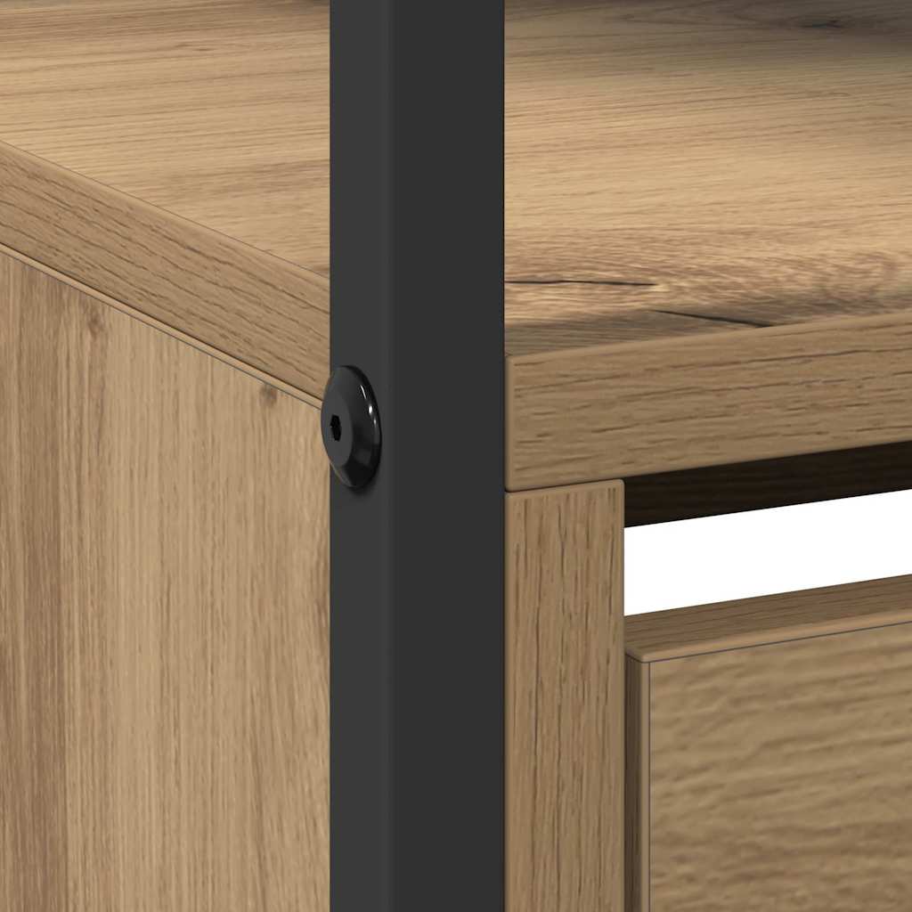 Shoe Cabinet Artisan Oak 100 X 34 X 112 Cm Particleboard