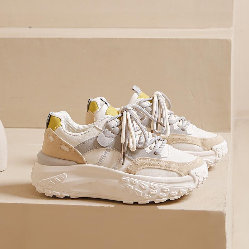 

Customized women s 2025 new autumn thick-soled heightening dad shoes versatile casual explosion running little white sports shoes 40