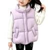 Children's Candy Color Sleeveless Vest with Warm Wide Shoulder Design for Outdoor Wear