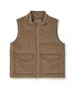 West Grand Boulevard Porcelain Corduroy Padded Vest Taupe