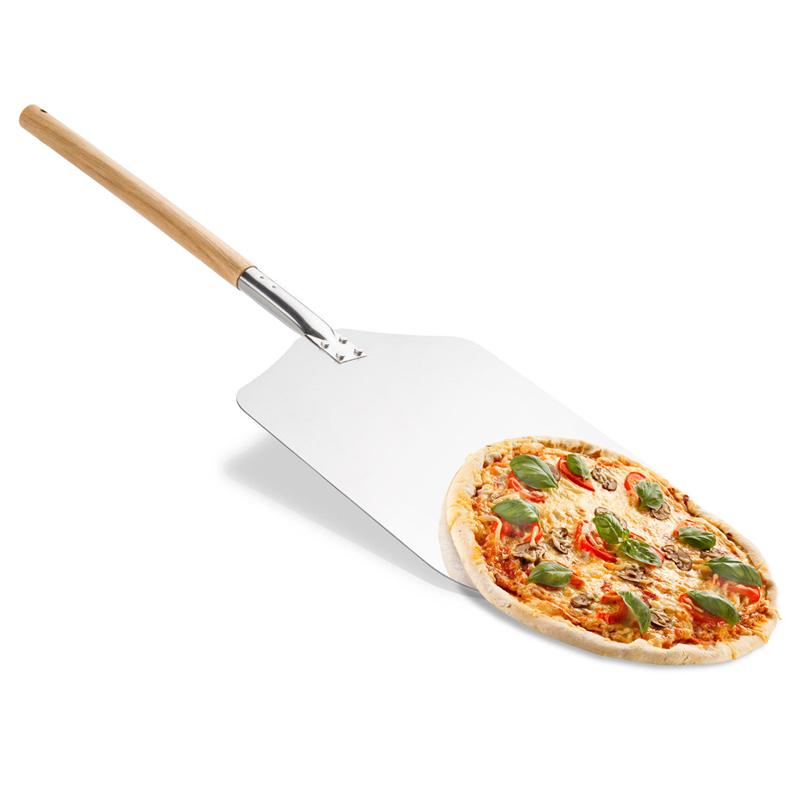 Pizzaskallspade med trehåndtak Kakespade Osteskjærer Peels Lifter Tool Pizzaspade Baking Konditorverktøy