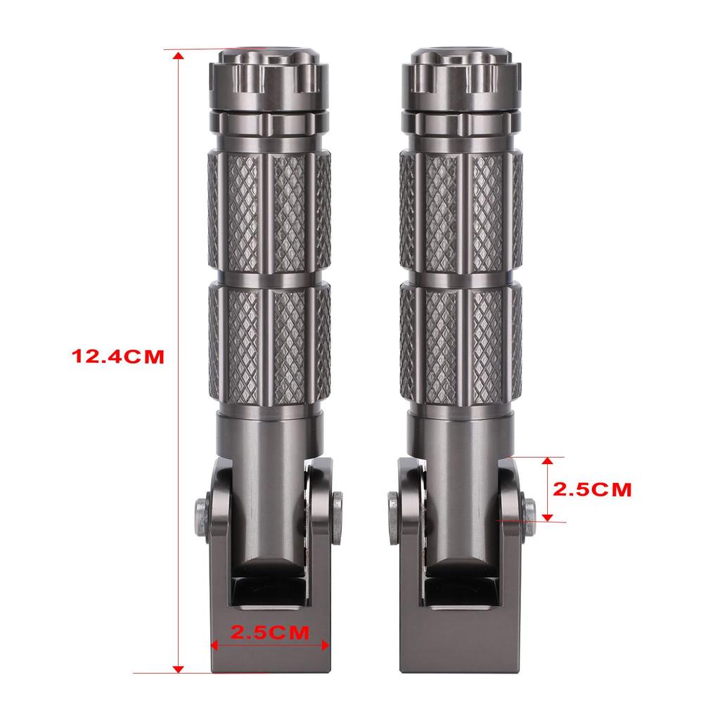 Runfarr Super 73 Foot Pegs with Bracket CNC Foot Rest Pedals Foot Pegs for Electric Bike Super 73 S1/S2/RX (Black)