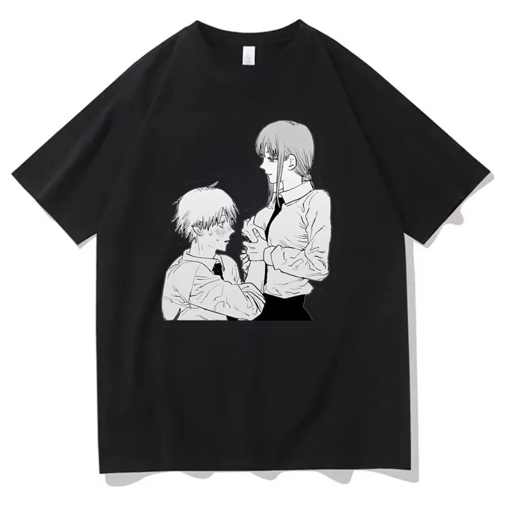 Sommer Neues Anime Kettensägen Unisex Bedrucktes T-Shirt Unisex und Damen T-Shirt Unisex Top Sport T-Shirt Unisex T-Shirt Harajuku Y2K Tee