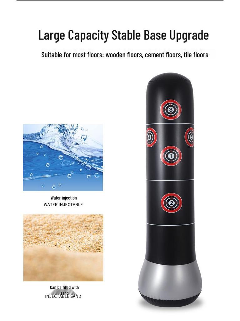 Durable Inflatable Boxing Punch Bag for Adults & Kids