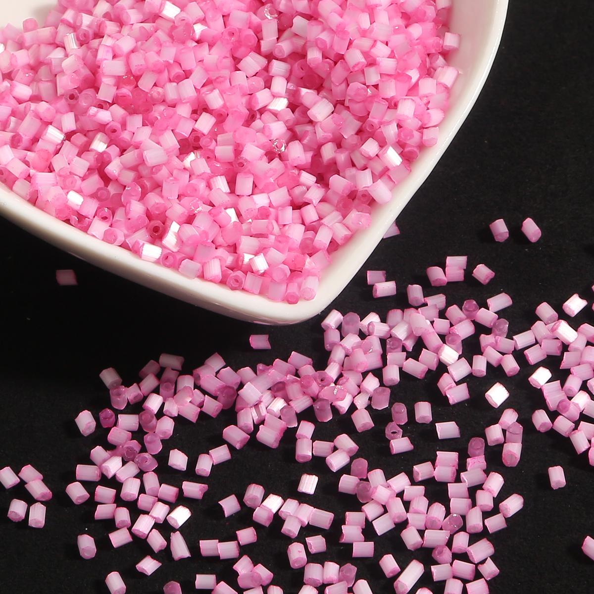 

3600 шт. 2 мм чешские бусины кошачий глаз цилиндрические стеклянные игольчатые бусины для ожерелья, браслета, ювелирных изделий своими руками 2mm 3600pcs розовый