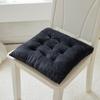 Gold Medal Crystal Velvet Chair Cushion with Straps - Thickened and Pure Color for Office Use