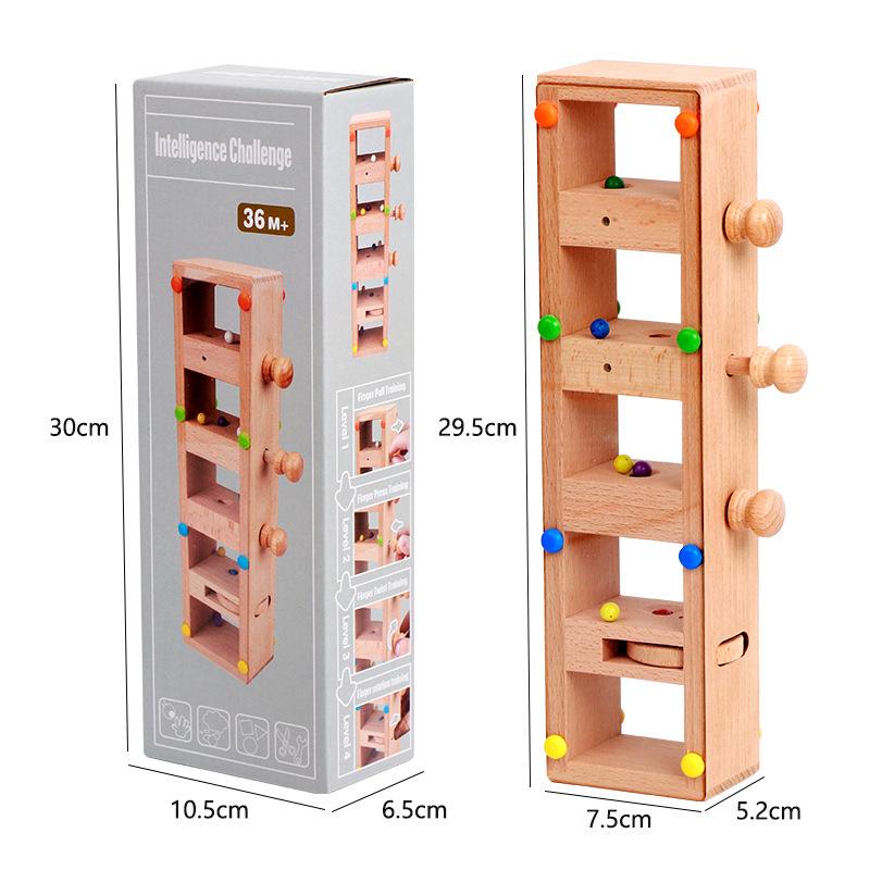 Wooden Rolling Ball Track: Educational Toy for Children s Concentration and Early Learning