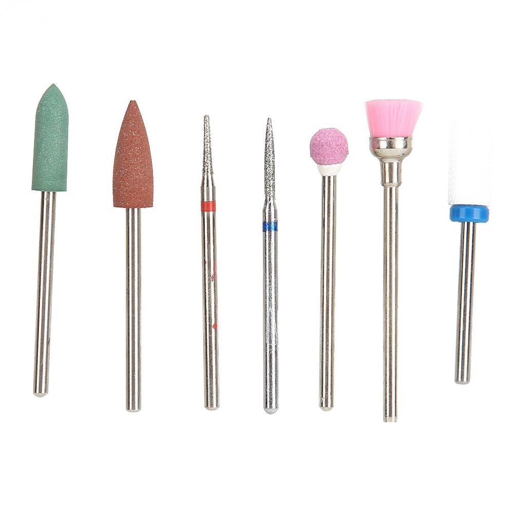 7 Stück Elektrische Nagelbohrer Bits Maniküre Polieren Schleifen Maschine Zubehör